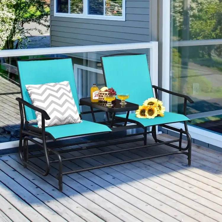 Comfortable 2-Person Loveseat for Patio and Garden - 57  x 28  x 38  (L x W x H)