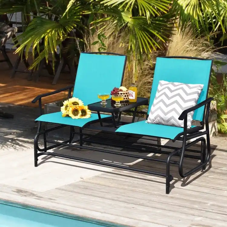 Comfortable 2-Person Loveseat for Patio and Garden - 57  x 28  x 38  (L x W x H)