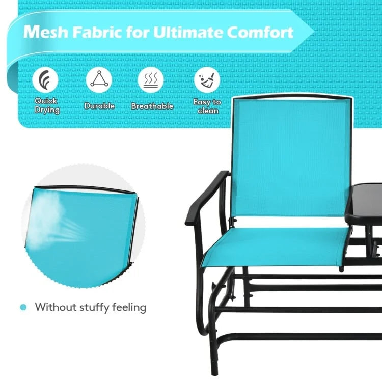 Comfortable 2-Person Loveseat for Patio and Garden - 57  x 28  x 38  (L x W x H)