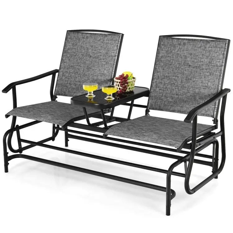 Comfortable 2-Person Loveseat for Patio and Garden - 57  x 28  x 38  (L x W x H)
