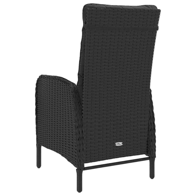 vidaXL Solid Acacia Wood Patio Bistro Set 3 Piece Poly Rattan Multi Colors - 16.3  x 16.3  x 16.9