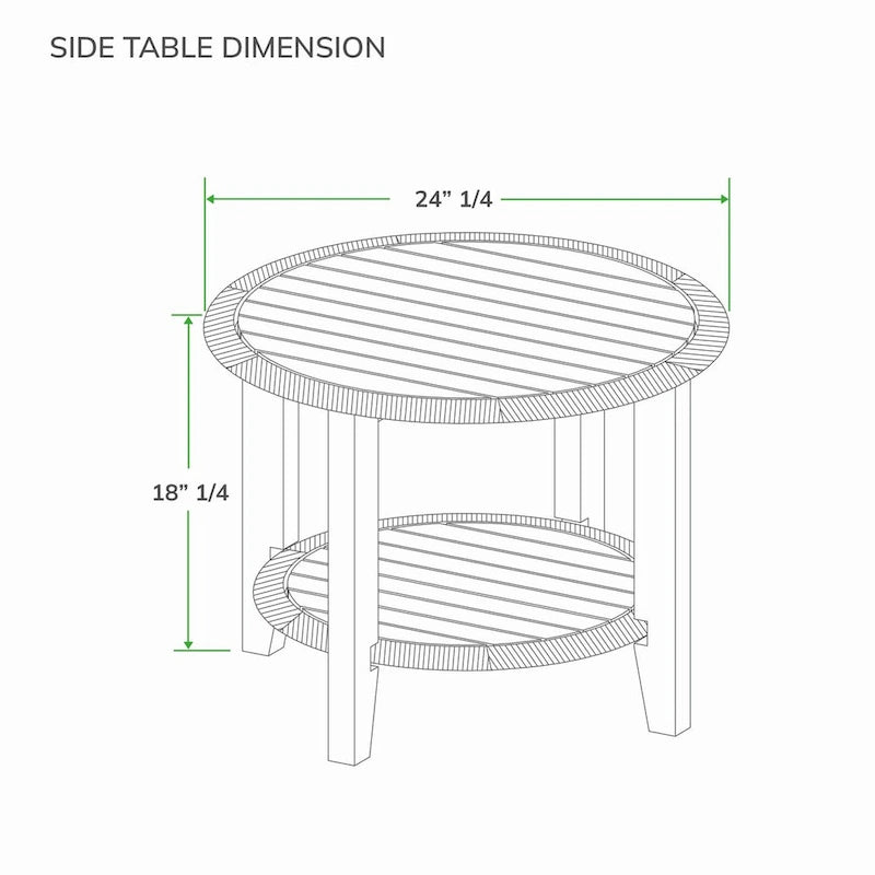 Cambridge Casual Seaside Teak Outdoor Side Table