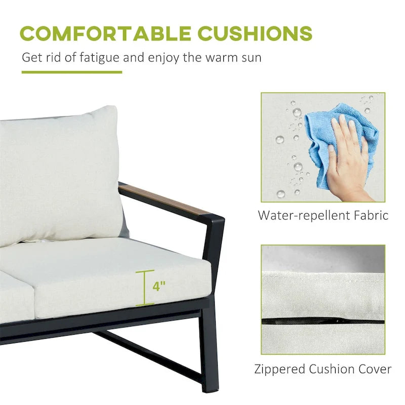 Outdoor Garden Sofa Set with Armchairs