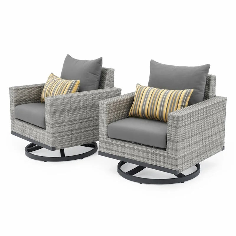 Milo 5 Piece Sunbrella Outdoor Patio Motion Club Set