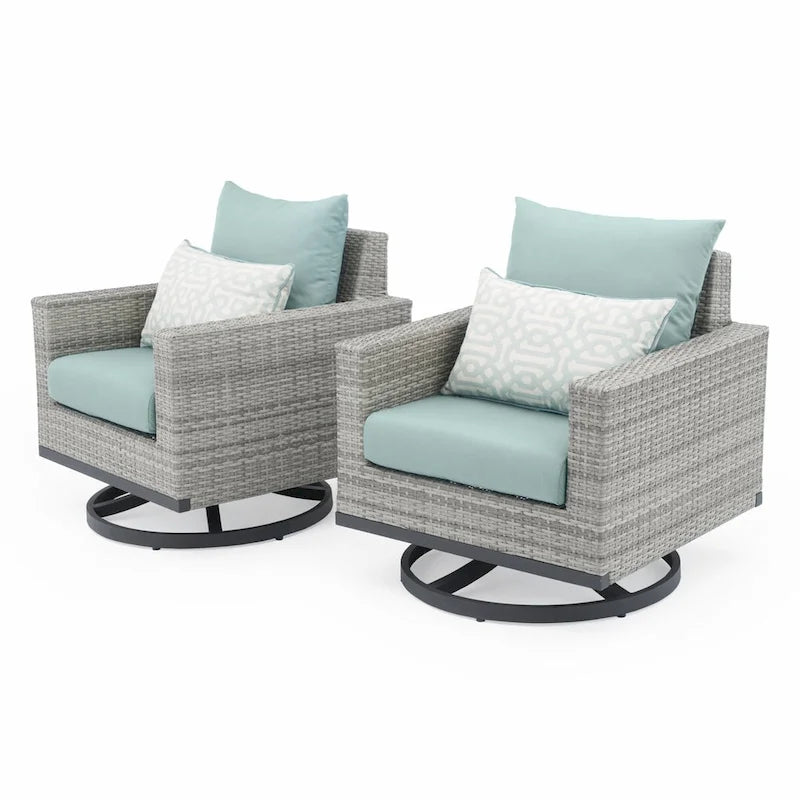 Milo 5 Piece Sunbrella Outdoor Patio Motion Club Set