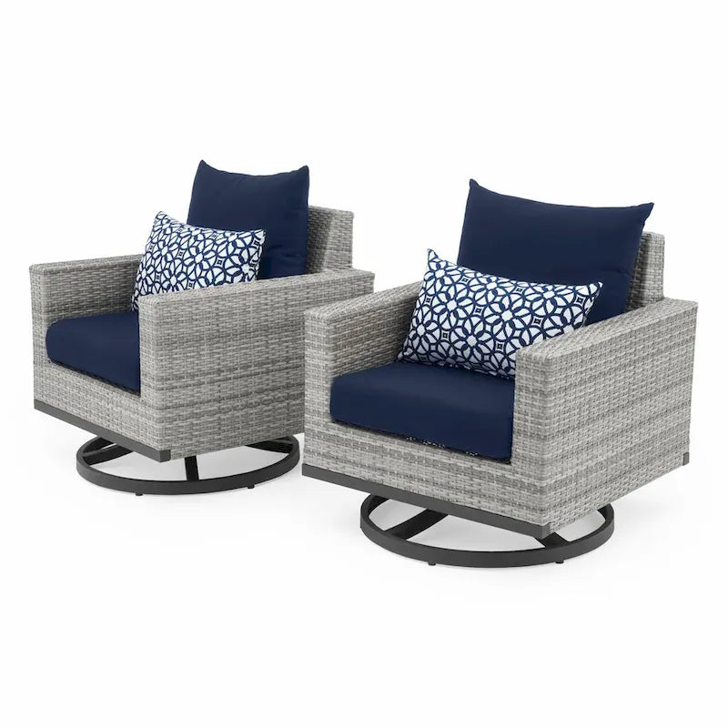 Milo 5 Piece Sunbrella Outdoor Patio Motion Club Set