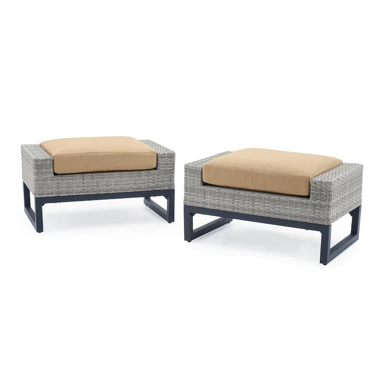 Milo 5 Piece Sunbrella Outdoor Patio Motion Club Set