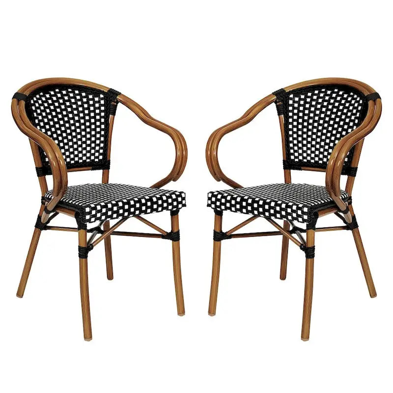 Stacking Bistro Chairs with Metal Frames