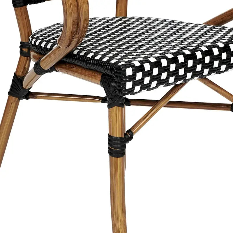 Stacking Bistro Chairs with Metal Frames