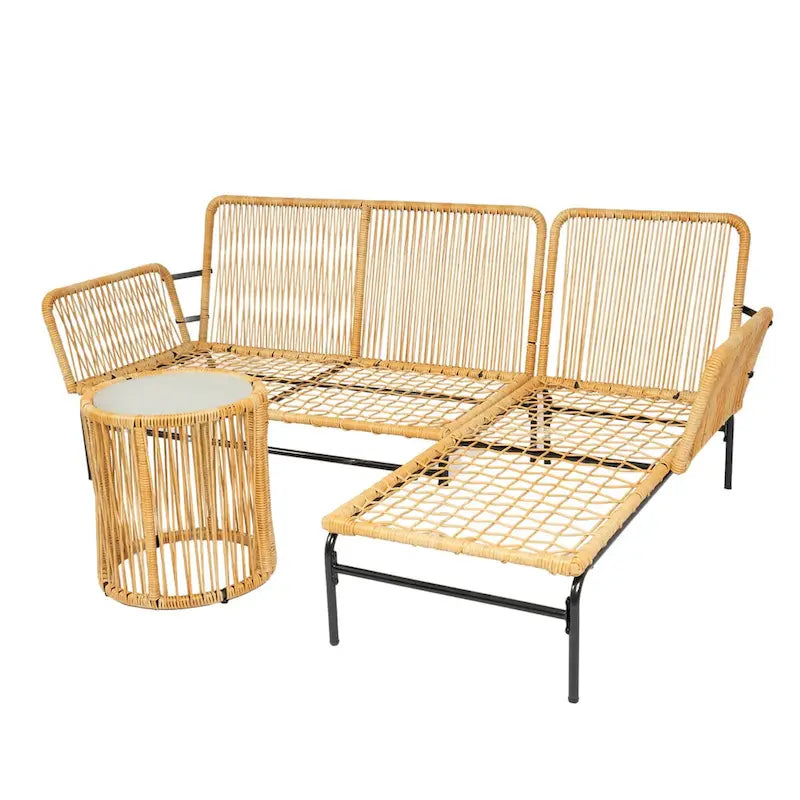 MM 3 Pieces Outdoor Patio Wicker Furniture Sets