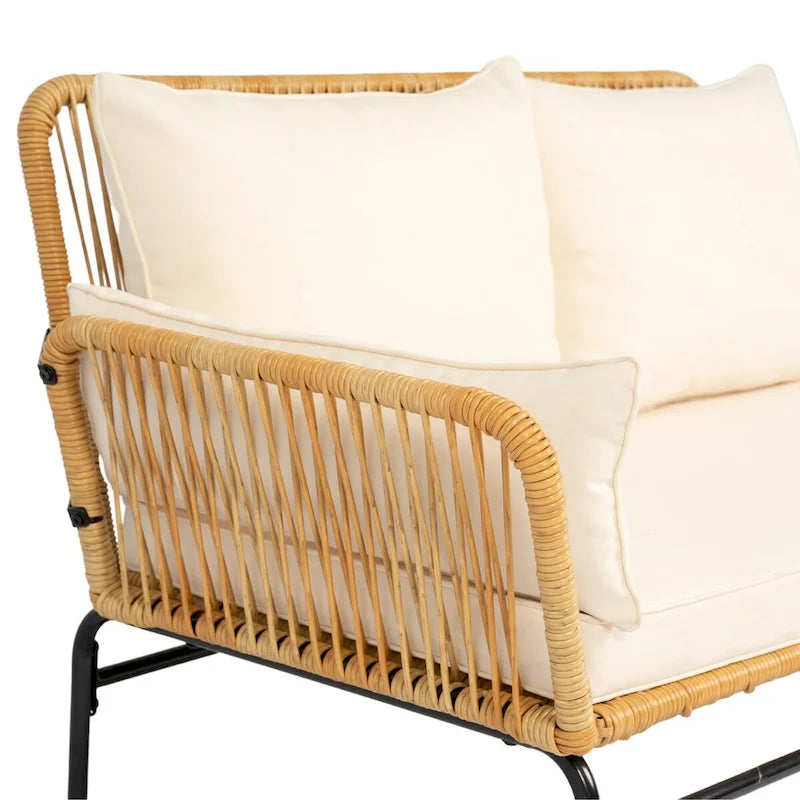 MM 3 Pieces Outdoor Patio Wicker Furniture Sets