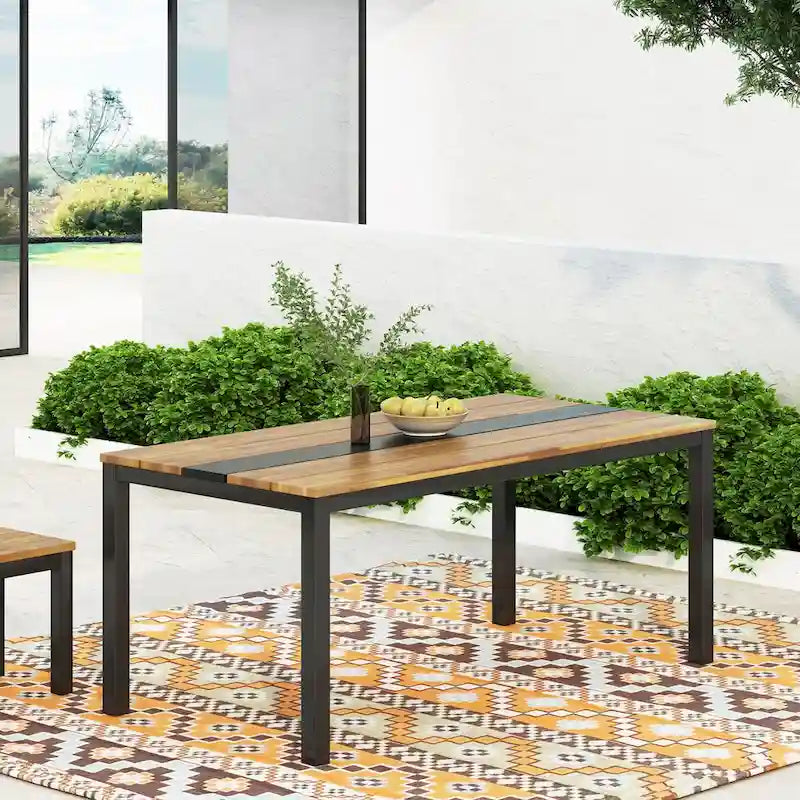 Outdoor Wooden Dining Table - 69.00  L x 35.00  W x 29.50  H