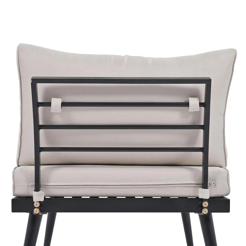 6-Piece Outdoor Sectional Sofa Set with Nesting Coffee Tables and Cushioned Seating