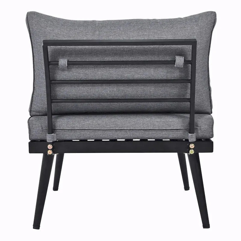 6-Piece Outdoor Sectional Sofa Set with Nesting Coffee Tables and Cushioned Seating