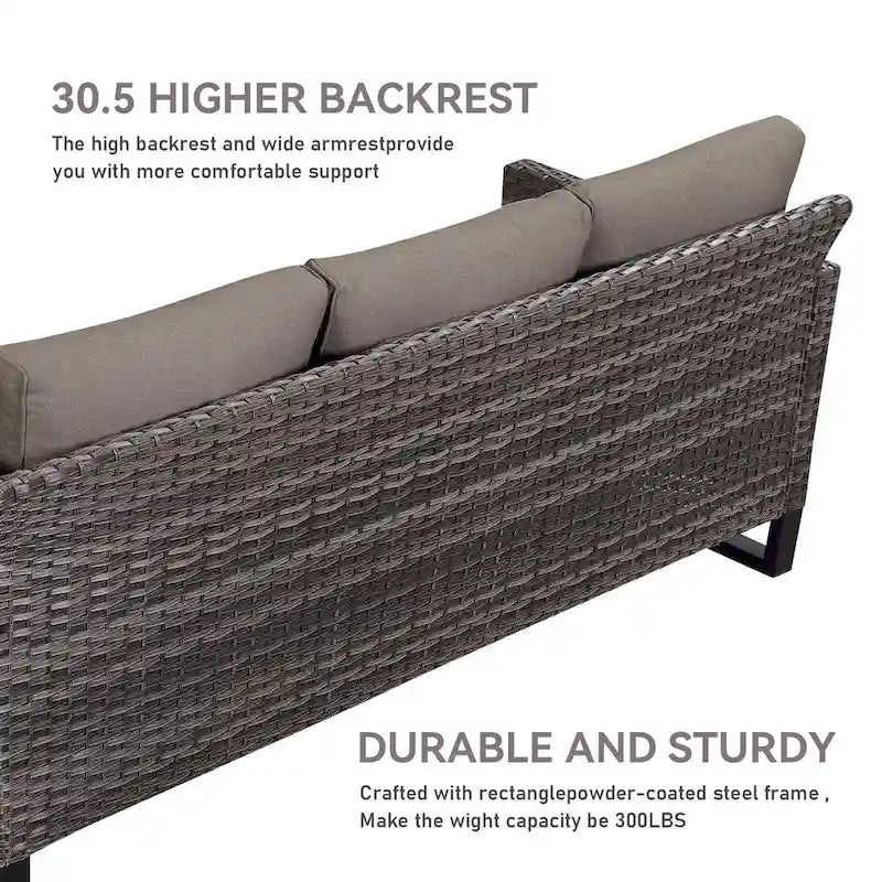 6-Seater Outdoor Sectional Sofa Chair Set