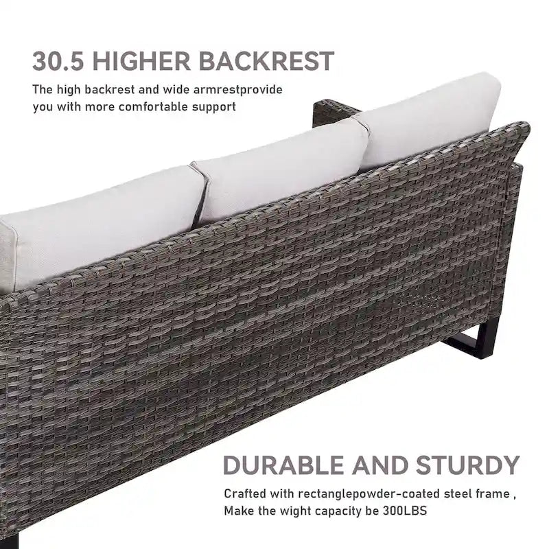 6-Seater Outdoor Sectional Sofa Chair Set