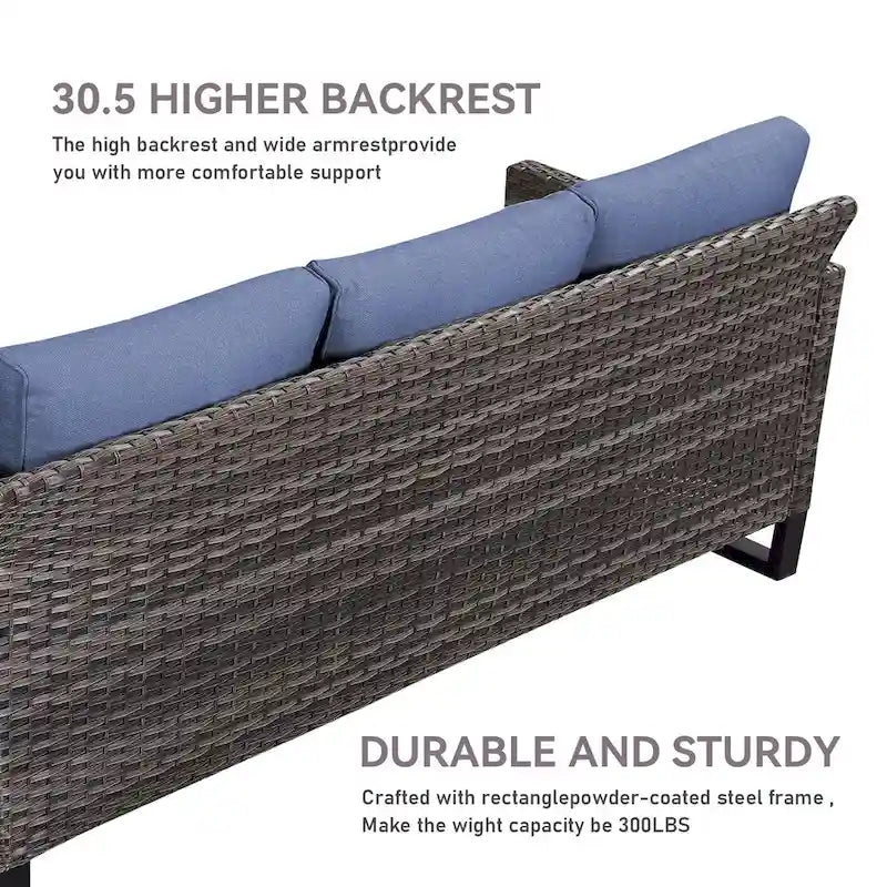 6-Seater Outdoor Sectional Sofa Chair Set