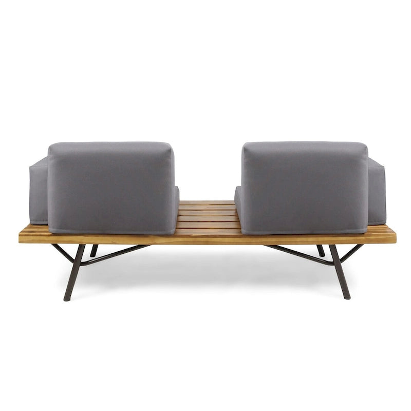 Acacia Wood Outdoor Sofa
