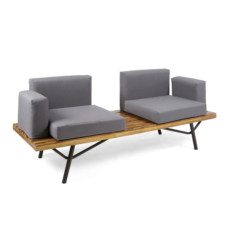 Acacia Wood Outdoor Sofa