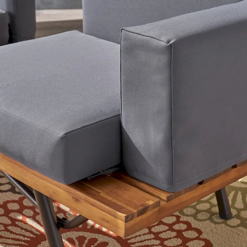 Acacia Wood Outdoor Sofa