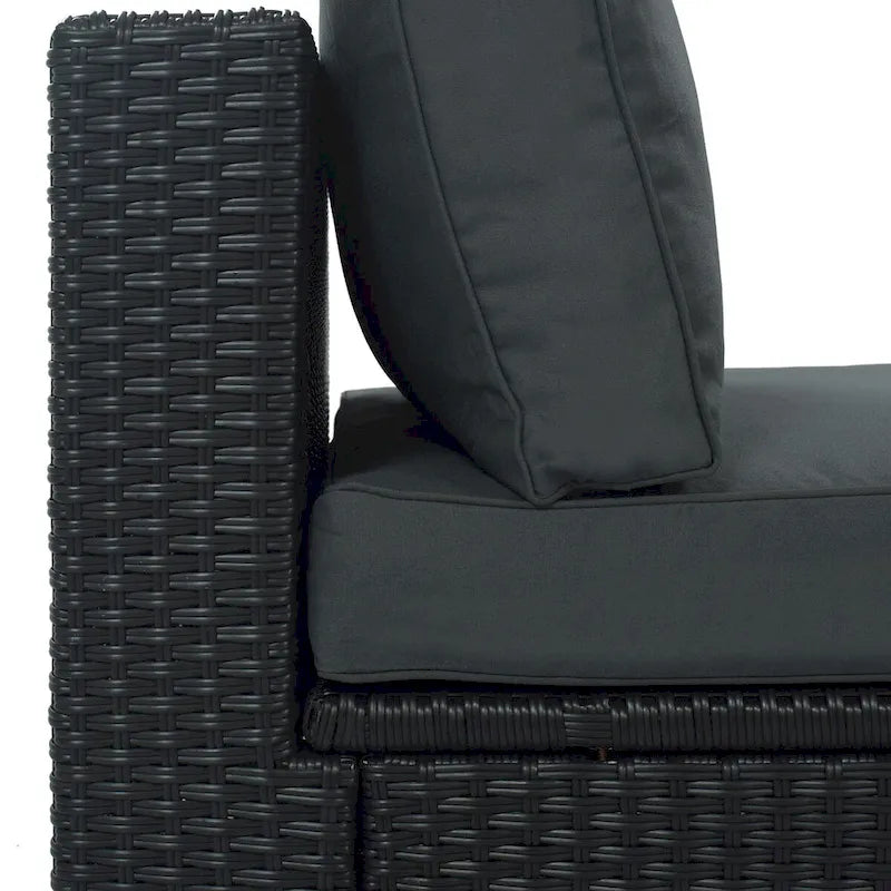 7-Piece All-Weather PE Wicker Outdoor Conversation Modular Sofa Set