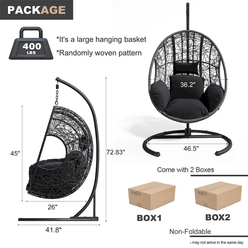 New Comming Outdoor Indoor PE wicker Swing Egg Chair