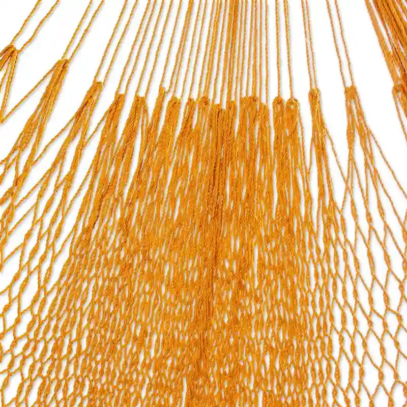 Novica Handmade Veranda In Honey Cotton Rope Hammock (Double)