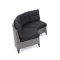 Navagio Outdoor Wicker Curved Single Sofa Chair (Set of 2) with Cushions by Christopher Knight Home