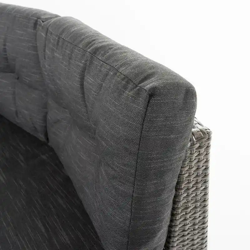 Navagio Outdoor Wicker Curved Single Sofa Chair (Set of 2) with Cushions by Christopher Knight Home