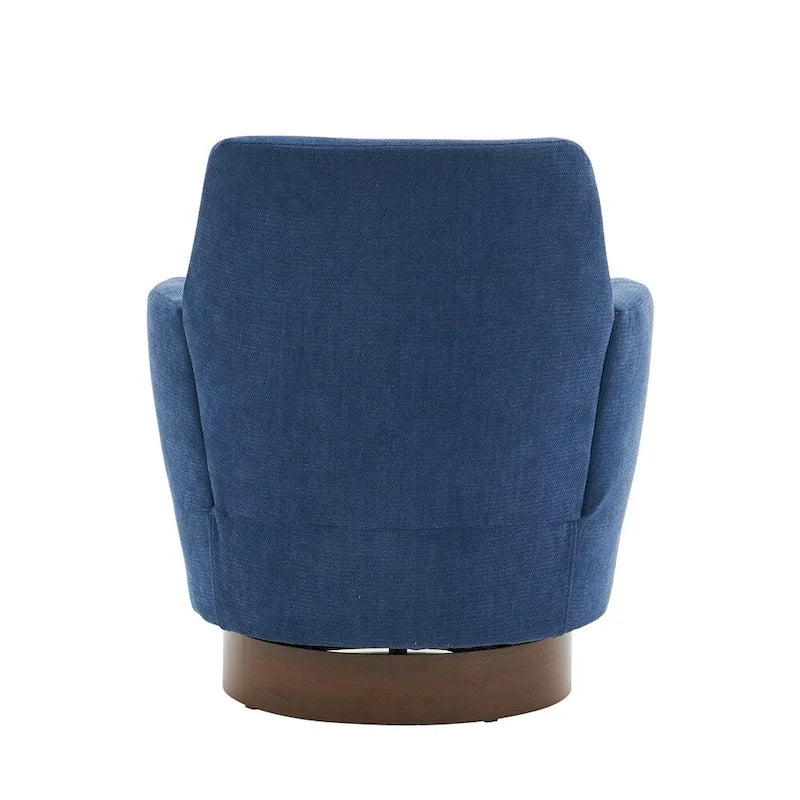 Swivel Round Accent Chairs Armchair with Stainless Steel Base