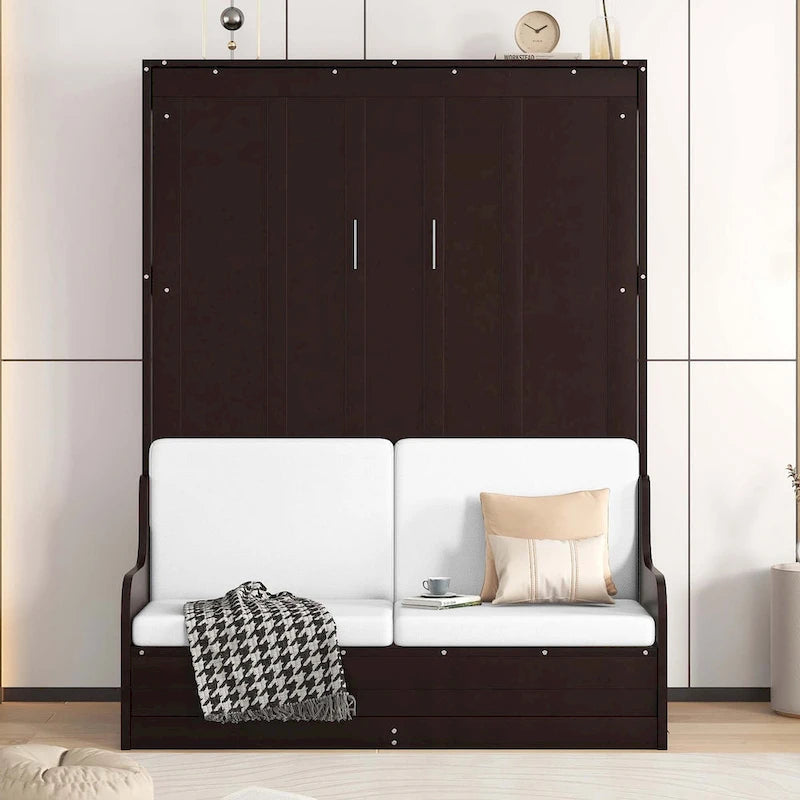 Queen Size Murphy Bed Wall Bed with Cushion